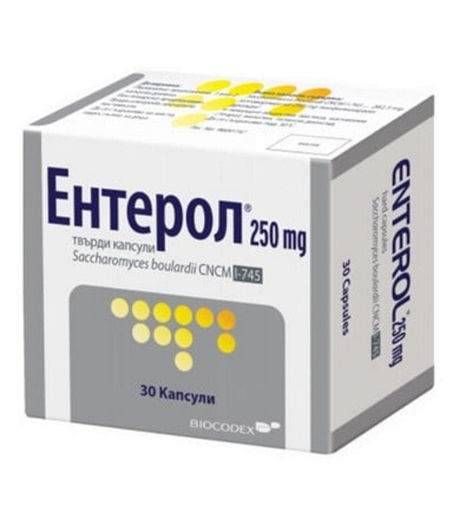 Снимка на ЕНТЕРОЛ  250 мг , 30 капсули