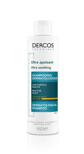 Снимка на DERCOS Ултра успокояващ шампоан за суха коса, 200ml VICHY